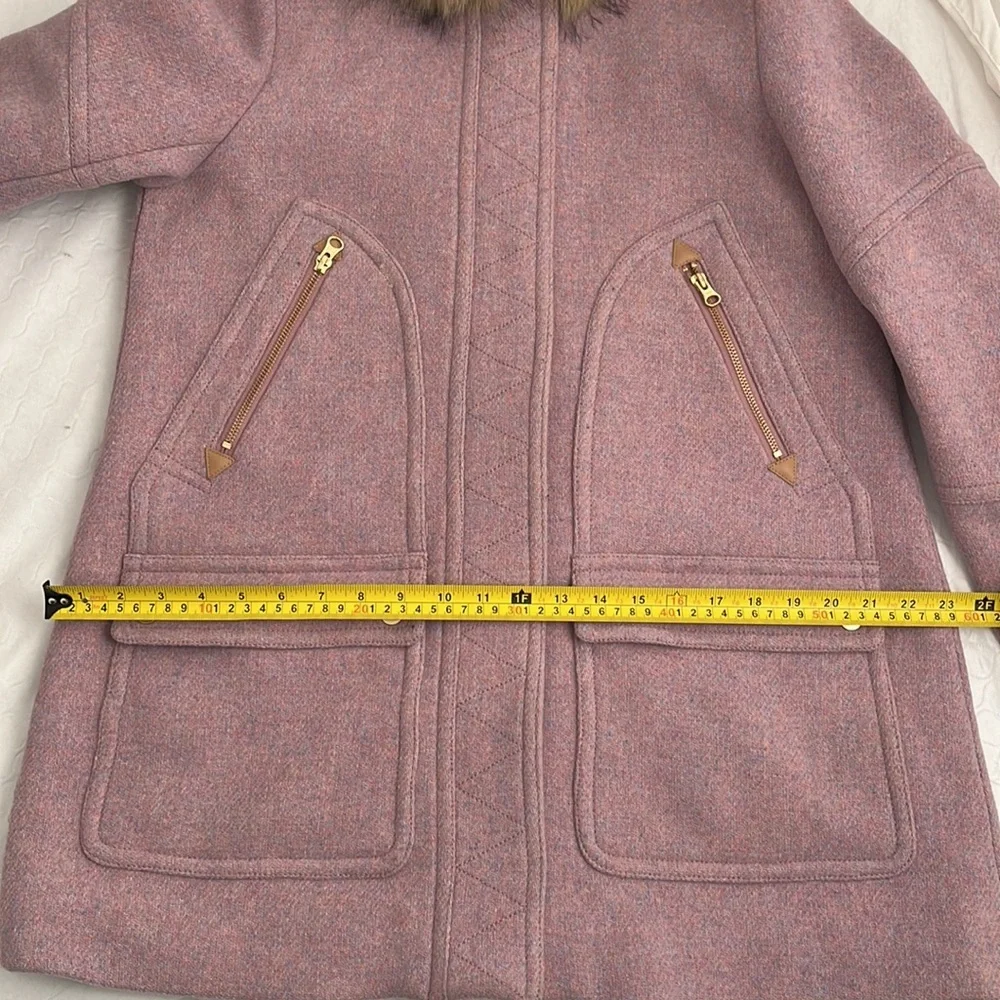 J Crew Chateau Parka in multicolor Heather Cotton Candy lavender coral coat - Picture 10 of 16